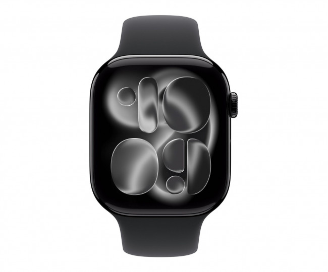 Apple Watch Series 11 GPS 46mm Jet Black Alu. Case w. Black S. Band - S/M (MEUW4) б/у